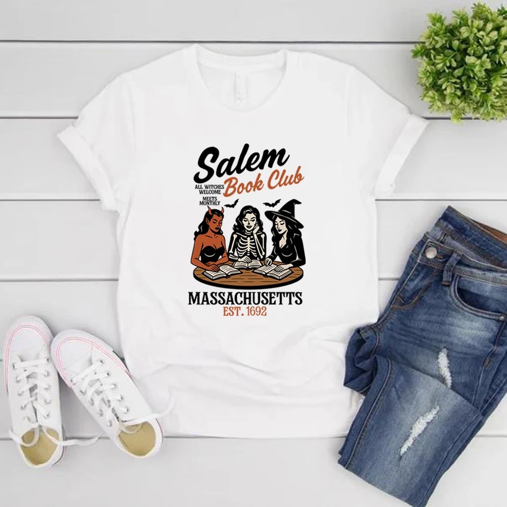 Witchy Book Club Ƽ Spooky Girl Reading Tshirt Book Lover ҷ Ƽ ĳ־  ׷ T  Witches m Tee